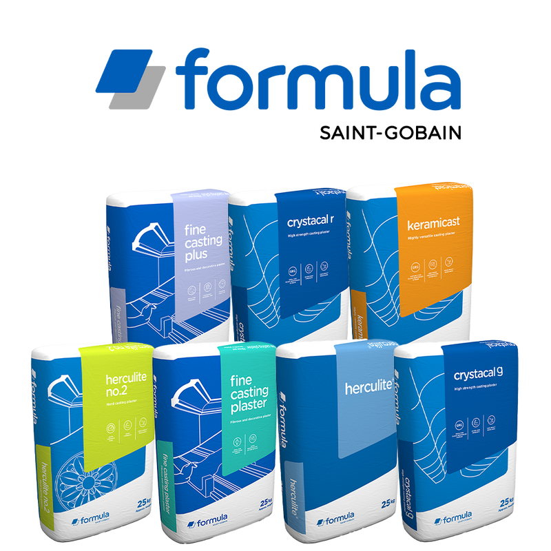 Formula Plaster Full Fibrous Casting & Moulding Range - Industrial Plasters